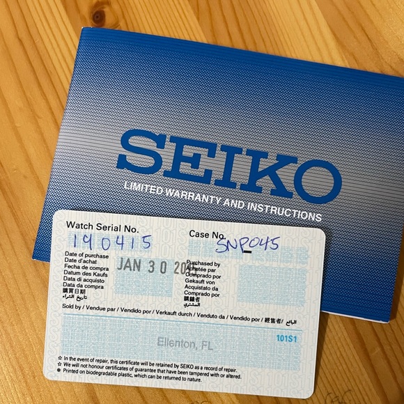 **SOLD** Seiko Premier Kinetic Perpetual Watch 7D48-0AH0 Special Edition Leather - Picture 15 of 16